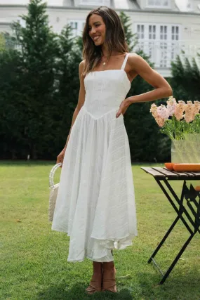 Timeless White Midi Dress