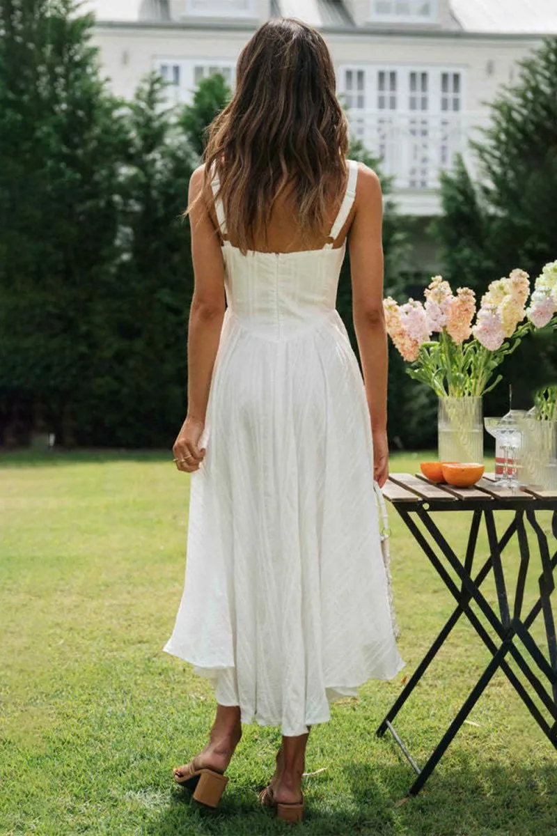 Timeless White Midi Dress